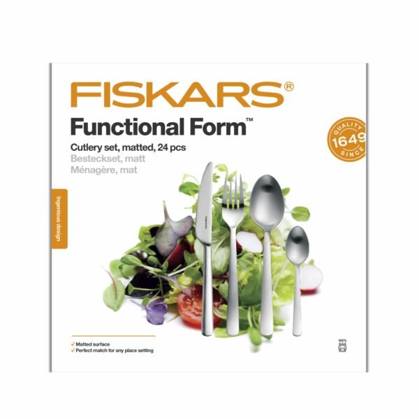 FISKARS ZESTAW SZTUĆCÓW 24szt. MATOWE FF
