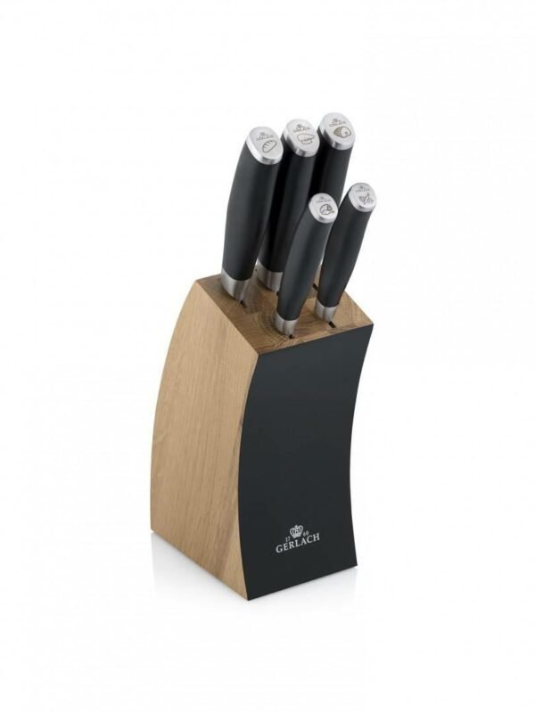 GERLACH.ZESTAW NOŻY W BLOKU  5szt. DECO BLACK