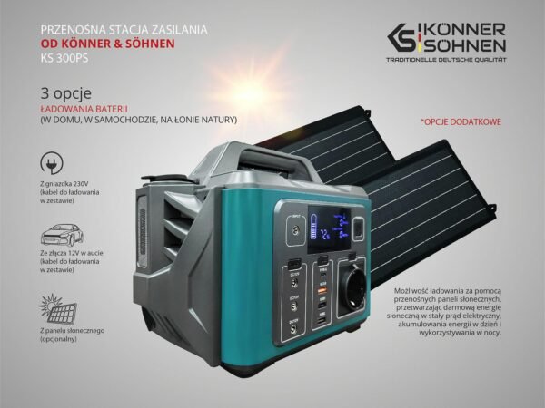 KÖNNER & SÖHNEN PRZENOŚNA STACJA ZASILANIA KS 300PS 300 W