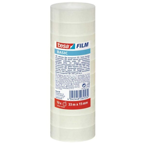 TESA TAŚMA BIUROWA BASIC 10szt. 33m x 15mm