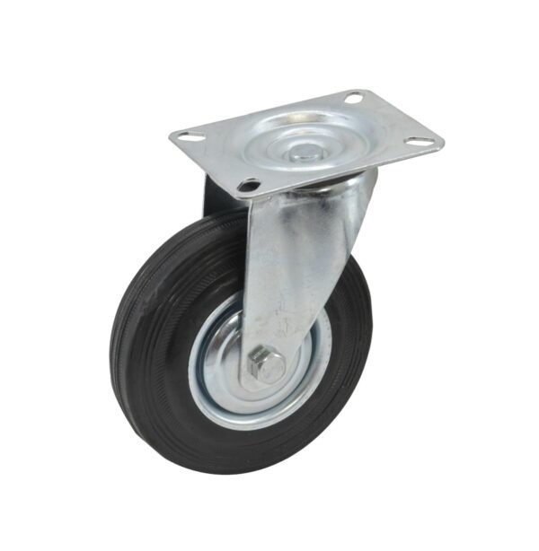 AWTOOLS KOŁO SKRĘTNE CZARNA GUMA  200mm