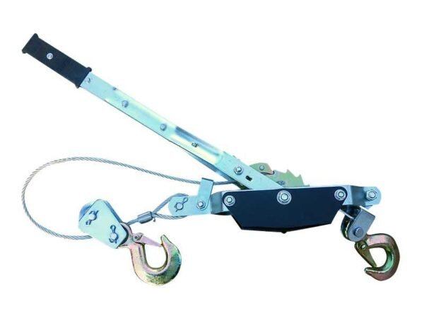 PRZYCIĄGARKA LINOWA RĘCZNA  2 TONY PODWÓJNY MECHANIZM ZAPADKOWY,  LINKA 2,5m / 4,5mm