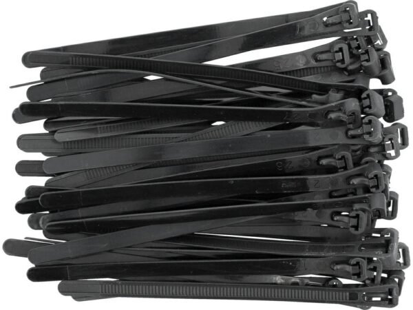 YATO OPASKA PLASTIKOWA SAMOZACISKOWA CZARNA  7,6*150 /50szt